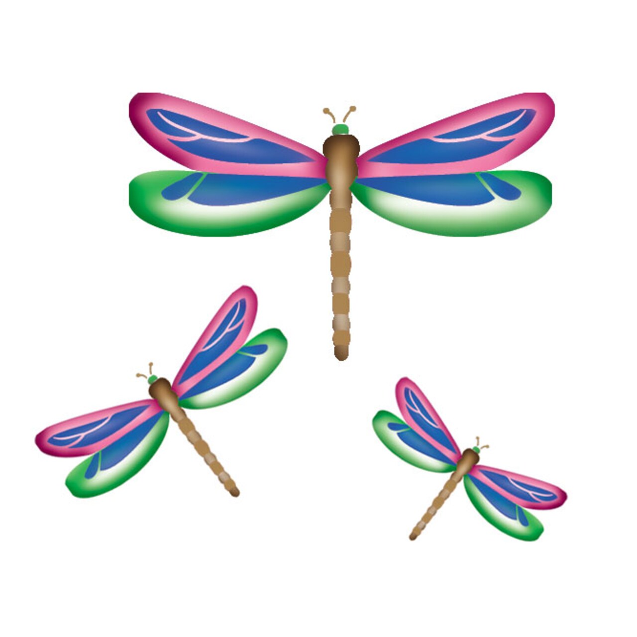 Dragonflies Wall Stencil | 2606 by Designer Stencils | Animal & Nature Stencils | Reusable Art Craft Stencils for Painting on Walls, Canvas, Wood | Reusable Plastic Paint Stencil for Home Makeover | Easy to Use & Clean Art Stencil